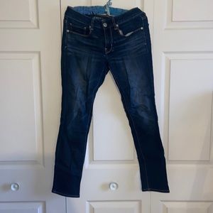 AE dark blue skinny jeans